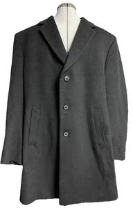 Reaction Kenneth Cole schwarzer eleganter Mantel Größe S42 Grube zu Grube 33” L 36” Pkts Herren - Bild 1 von 16