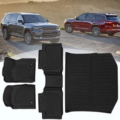 3D Molded Floor Mats Cargo Liner for 2016-2021 Jeep Grand Cherokee 2022 WK Foto 1 de 4