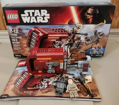 LEGO Star Wars: Rey's Speeder (75099) Set, Caja, Figuras y Manual, Completo  Foto 1 de 4