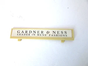 Vtg Plasticville HO Scale Gardner & Ness Store Sign  PR - Picture 1 of 1