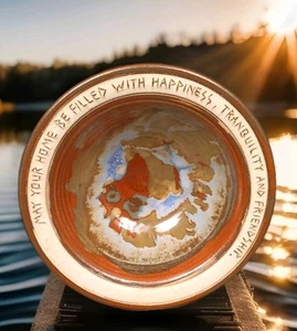 Clay Werks Keramik Möge Ihr Zuhause gefüllt sein mit Schüssel signiert Bryan Becker 8,75 W" - Bild 1 von 9