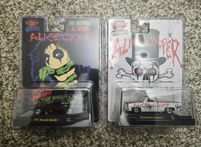 2025 M2 Alice Cooper Rock Legends ‘73 Chevy Cheyenne 10 71 Plymouth Cuda Set - Image 1 of 3