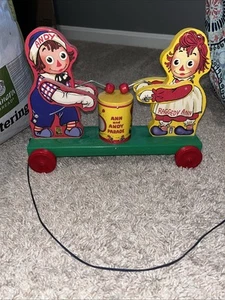 FISHER PRICE Raggedy Ann & Andy PULL TOY #76880 1997 TOY FEST 11th Annual - Picture 1 of 3
