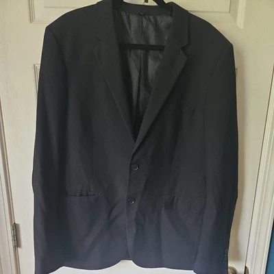 Jaqueta blazer preta tamanho XL masculina com gravatas - Imagem 1 de 4