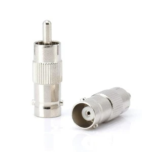BNC Female to RCA Male Adapter - CCTV Connector Coupler Plug - 10 Pack - Picture 1 of 9