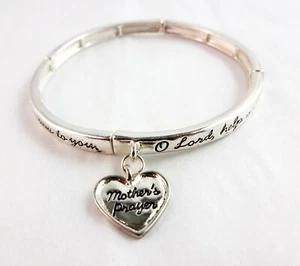 Mutter Gebet Armband Silber Metall Stretch Mama Geschenk Religiöse Ikone Sammlung - Bild 1 von 8