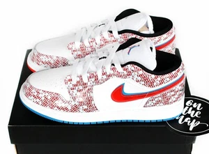 Nike Air Jordan 1 Low SE Take Flight White Blue Red GS UK 3 4 5 6 7 US New - Picture 1 of 12