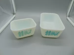 Pyrex Butterprint 501 502 Refrigerator Dish(es) MINT - Picture 1 of 2