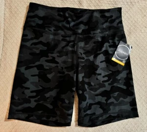 Jockey Women's Size XL Black Gray Camo Performance High Rise Short NWT - Picture 1 of 7