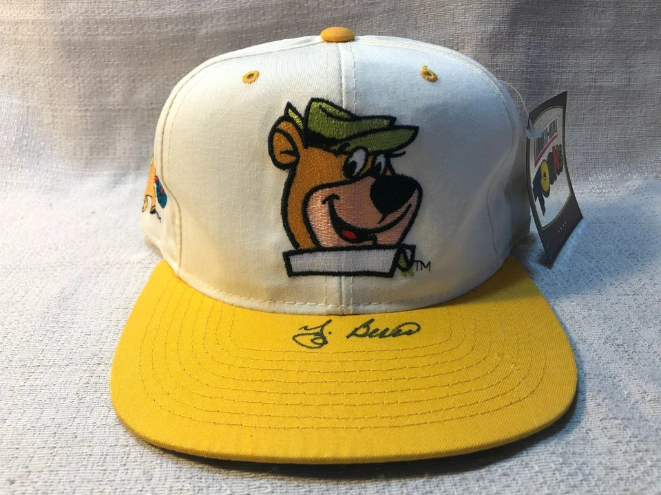 Yogi Berra Signed Autographed Yogi Bear Toons American Needle Cap Hat JSA  - Image 1 of 4