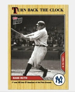2020 Topps Now Babe Ruth Yankees #75 Turn Back The Clock Card - Picture 1 of 2