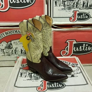 JUSTIN women's boot Iguana Lizard Wtr Kiddie UK 5,5 EUR 37,5 US 7,5 (NEUF) - Imagen 1 de 11