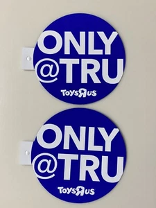 Toys R Us Store Signage Only @ TRU Toys R US Blue Round Violator Lot of 2 - Picture 1 of 6