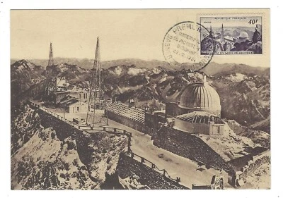 France 1951 Maximum Card FDC Cover, Observatory - Image 1 of 2
