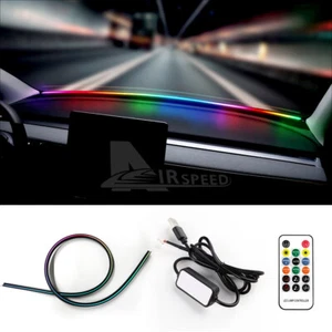 Para Tesla Modelo 3 Y 2019-24 LED Interior Streamer Atmósfera Luz Lámpara Ambiental - Imagen 1 de 12