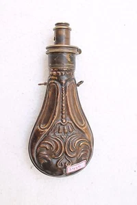 Vintage Old Brass G & JW Hawksley Sheffield Gun Powder Flask NH3424 - Picture 1 of 12