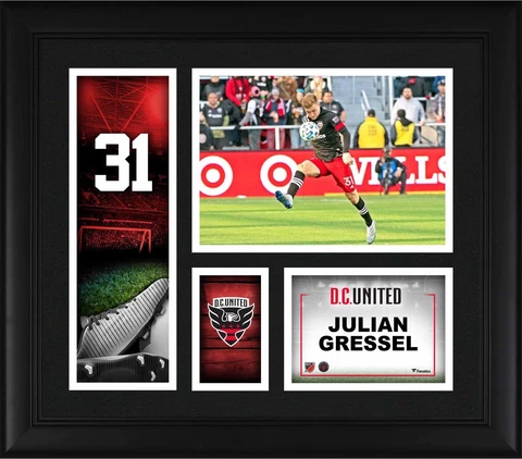 Julian Gressel D.C. United Framed 15x17 Player Core Collage Cover