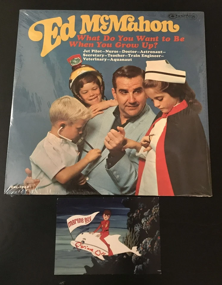 ED MCMAHON WHAT DO YOU WANT TO BE NEW SEALED CHILDRENS LP 1967 + SIGNED CARD - Image 1 of 4