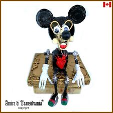 assemblage art contemporary sculpture mixed media cartoon painting mickey mouse