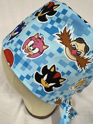 Men/Women Surgical Scrub Cap Lined Hedgehog 100% Cotton - Image 1 of 3