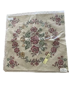 Belgium Tapestry Table Runner 19"x19" New Reversible Floral Cotton - Picture 1 of 10