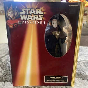 Star Wars Queen Amidala 1999 Portrait Edition Black Travel Gown Doll Episode 1 - Picture 1 of 6