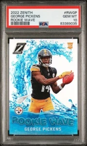 2022 Zenith George Pickens #RWGP Rookie Wave Silver PSA 10 - Picture 1 of 3