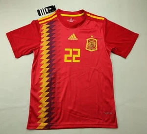 Adidas Climacool Youth Sz 28 Isco #22 Spain Soccer Team Red Short Sleeve Jersey - Picture 1 of 7