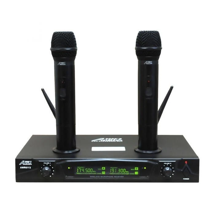 Audio 2000S AWM6113 Dual Channel Rechargeable VHF Wireless Microphone System MR - Image 1 of 1