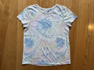 EUC SO Kid Girls Tie Dye Short Sleeve Tee Shirt Size XL 14 16 - Picture 1 of 3