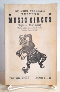 1957 St John Terrell's Music Circus Spielzettel mit Dickknopf/Neptun New Jersey - Bild 1 von 7