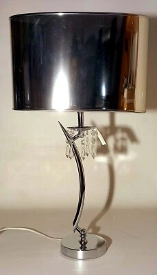 Lampada Lume Paralume Ovale Argento Brandani *83257 - Immagine 1 di 4