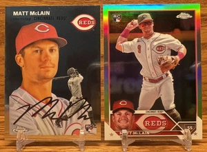MATT McLAIN Refractor Rookie LOT | 2023 Topps Chrome + Platinum REDS - Picture 1 of 2