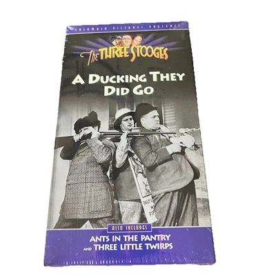 The Three Stooges A Ducking They Did Go VHS Vintage Classic New Sealed 1993 - Image 1 of 3