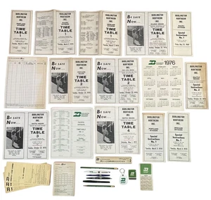 Burlington Northern Railway Collection 30 Pieces Railroadiana Vintage 1970's Lot - Picture 1 of 8