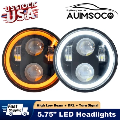 Faros LED redondos alto/bajo para coche/motocicleta 5,75" 5-3/4" + DRL + intermitente Foto 1 de 4