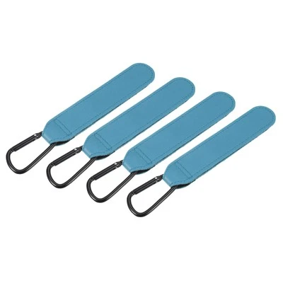 4 Pack Shopping Cart Hooks, Leather Shopping Cart Hooks, Azure Foto 1 de 4