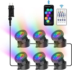 Pond Lights, RGB Underwater Spotlights Mains Powered, Aquarium Pond Light - Picture 1 of 9