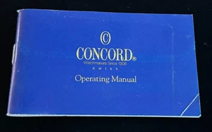 Vintage 1996 Concord Swiss Operating Booklet Watch Manual - Picture 1 of 2