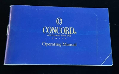 Vintage 1996 Concord Swiss Operating Booklet Watch Manual - Image 1 of 2