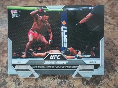 2025 Topps Now UFC 319 Lerone Murphy CODO GIRATORIO KO peso pluma #27 SP Foto 1 de 2