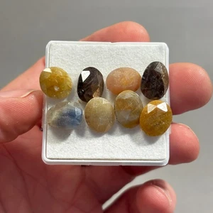 36 carat Sapphire x 8 Checker Board Oval Loose Cabochon gemstone 12x10mm Eo-1324 - Picture 1 of 6