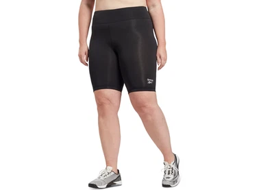 Reebok Cotton Bike Shorts Black Plus Size 4X - Image 1 of 2