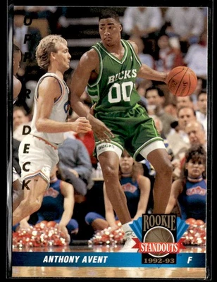 1992-93 Upper Deck #RS10 Anthony Avent Rookie Standouts Basketball Card 2702A - Image 1 of 2
