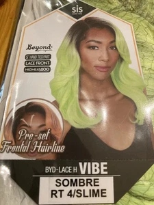 SIS Sister Wig 5" hand tied part lace front BYD-LACE H VIBE Sombre 4/SLIME - Picture 1 of 6