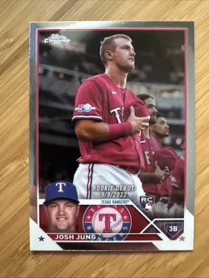 Josh Jung 2023 Topps Chrome Update Series Rookie Debut RC Texas Rangers #USC51 - Image 1 of 2