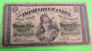 DOMINION of CANADA, 25 CENTS, P#8a, DC-1c, 1870 - Picture 1 of 2