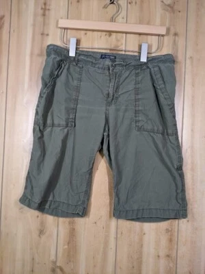 Polo Jeans Company Ralph Lauren Pantalones Cortos Verdes Para Mujer 12 Utilidad Pestaña Enrollable *Leer Foto 1 de 4