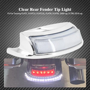 Rear Fender Clear Len Tip Light Fit For Harley Touring Electra Glide 2016-2023 - Picture 1 of 15