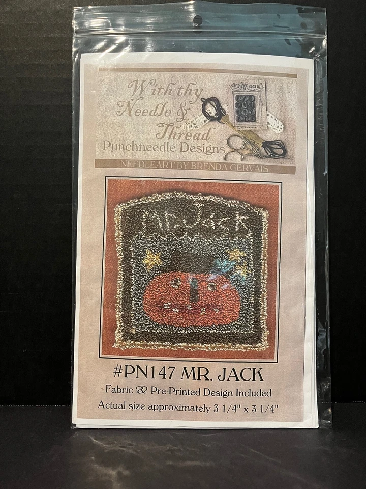 With Thy Needle and Thread / Brenda Gervais Punch Needle - PN147 Mr. Jack - Image 1 of 3